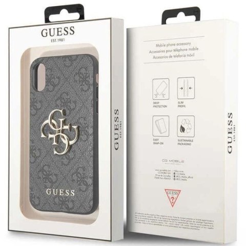 Etui Guess 4G Big Metal Logo na iPhone X / XS - szare Guess