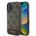 Etui Guess 4G Bottom Stripe na iPhone 16 Plus 6.7" - brązowe Guess