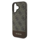 Etui Guess 4G Bottom Stripe na iPhone 16 Plus 6.7" - brązowe Guess