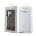 Etui Guess 4G Bottom Stripe na iPhone 16 Plus 6.7" - brązowe Guess