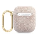 Etui Guess 4G Script Metal Collectionna AirPods 1 / 2 - różowe Guess
