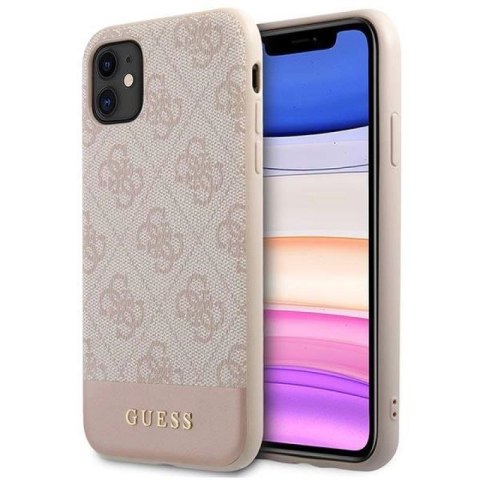 Etui Guess 4G Stripe Collection na iPhone 11 / Xr 6,1" - różowe Guess