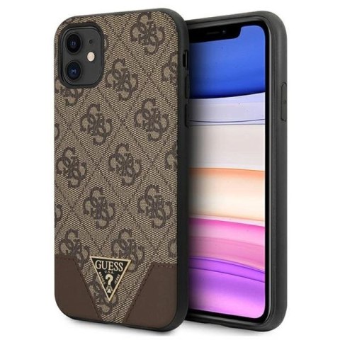 Etui Guess 4G Triangle Collection na iPhone 11 6,1" / Xr 6,1" - brązowe Guess