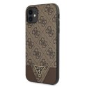 Etui Guess 4G Triangle Collection na iPhone 11 6,1" / Xr 6,1" - brązowe Guess