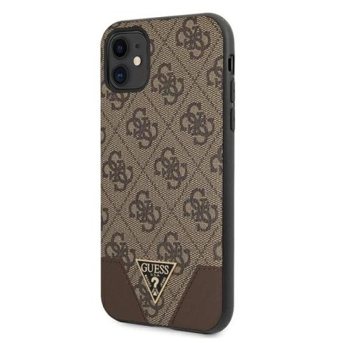 Etui Guess 4G Triangle Collection na iPhone 11 6,1" / Xr 6,1" - brązowe Guess