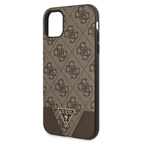 Etui Guess 4G Triangle Collection na iPhone 11 6,1" / Xr 6,1" - brązowe Guess