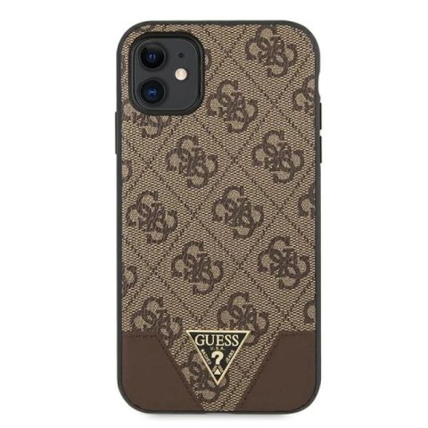 Etui Guess 4G Triangle Collection na iPhone 11 6,1" / Xr 6,1" - brązowe Guess