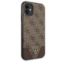 Etui Guess 4G Triangle Collection na iPhone 11 6,1" / Xr 6,1" - brązowe Guess