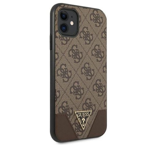 Etui Guess 4G Triangle Collection na iPhone 11 6,1" / Xr 6,1" - brązowe Guess