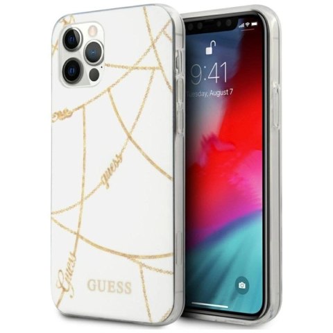Etui Guess Gold Chain Collection na iPhone 12 Pro Max 6,7" - białe Guess