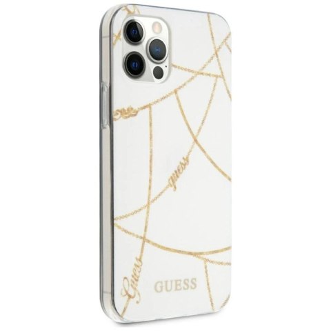 Etui Guess Gold Chain Collection na iPhone 12 Pro Max 6,7" - białe Guess