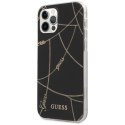 Etui Guess Gold Chain Collection na iPhone 12 Pro Max 6,7" - czarne Guess