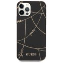Etui Guess Gold Chain Collection na iPhone 12 Pro Max 6,7" - czarne Guess