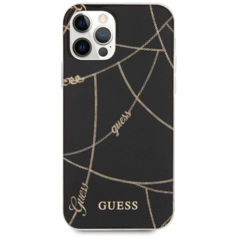 Etui Guess Gold Chain Collection na iPhone 12 Pro Max 6,7" - czarne Guess