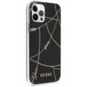Etui Guess Gold Chain Collection na iPhone 12 Pro Max 6,7" - czarne Guess
