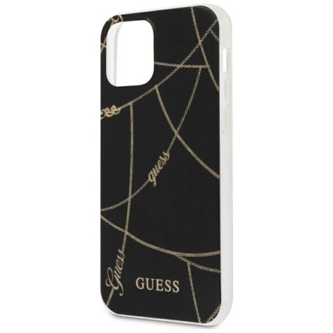 Etui Guess Gold Chain Collection na iPhone 12 Pro Max 6,7" - czarne Guess