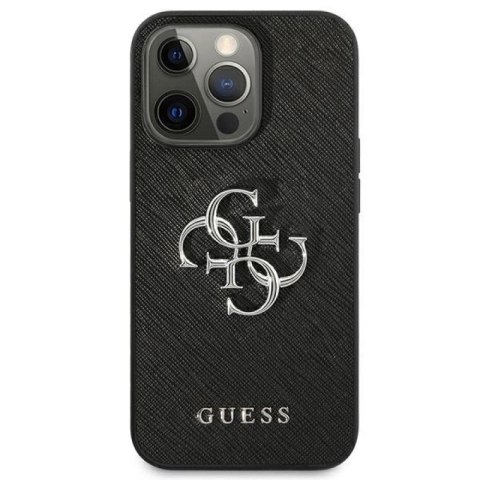 Etui Guess Saffiano 4G Metal Logo na iPhone 13 Pro / 13 6,1" - czarne Guess