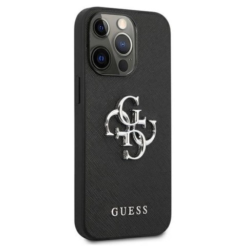 Etui Guess Saffiano 4G Metal Logo na iPhone 13 Pro / 13 6,1" - czarne Guess