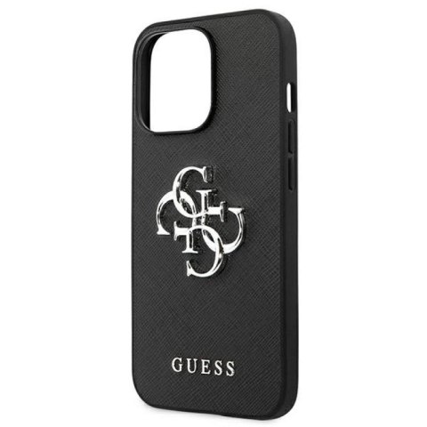 Etui Guess Saffiano 4G Metal Logo na iPhone 13 Pro / 13 6,1" - czarne Guess