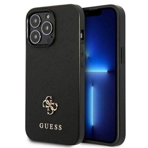 Etui Guess Saffiano 4G Small Metal Logo na iPhone 13 Pro / 13 6,1" - czarne Guess