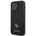 Etui Guess Saffiano 4G Small Metal Logo na iPhone 13 Pro / 13 6,1" - czarne Guess