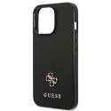 Etui Guess Saffiano 4G Small Metal Logo na iPhone 13 Pro / 13 6,1" - czarne Guess