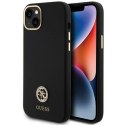 Etui Guess Silicone Logo Strass 4G na iPhone 15 Plus / 14 Plus 6.7" - czarne Guess