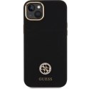 Etui Guess Silicone Logo Strass 4G na iPhone 15 Plus / 14 Plus 6.7" - czarne Guess
