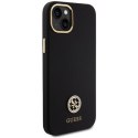 Etui Guess Silicone Logo Strass 4G na iPhone 15 Plus / 14 Plus 6.7" - czarne Guess