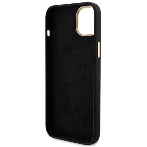 Etui Guess Silicone Logo Strass 4G na iPhone 15 Plus / 14 Plus 6.7" - czarne Guess