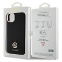 Etui Guess Silicone Logo Strass 4G na iPhone 15 Plus / 14 Plus 6.7" - czarne Guess