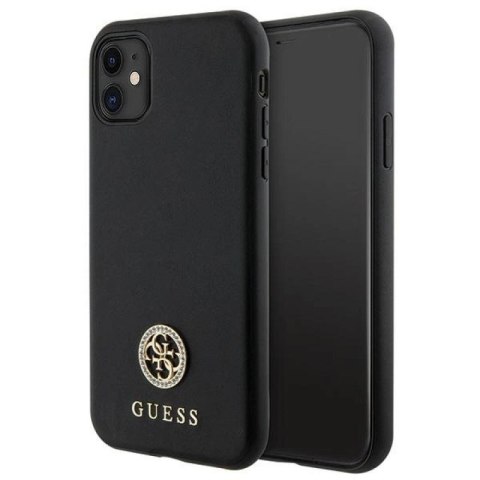 Etui Guess Strass Metal Logo na iPhone 11 / Xr 6.1" - czarne Guess