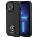 Etui Guess Strass Metal Logo na iPhone 13 Pro 6.1" - czarne Guess
