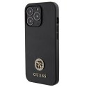 Etui Guess Strass Metal Logo na iPhone 13 Pro 6.1" - czarne Guess