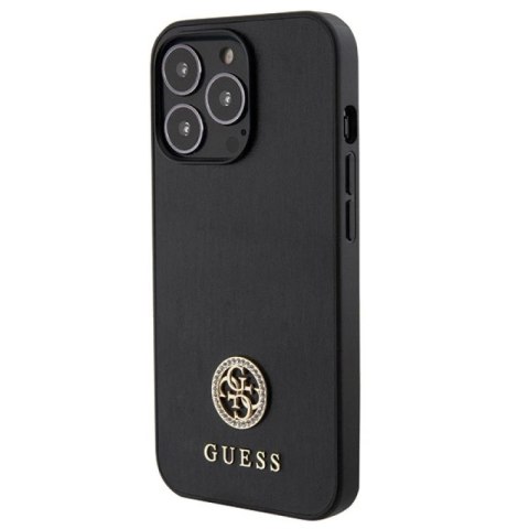 Etui Guess Strass Metal Logo na iPhone 13 Pro 6.1" - czarne Guess