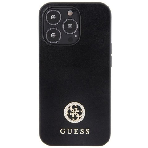 Etui Guess Strass Metal Logo na iPhone 13 Pro 6.1" - czarne Guess