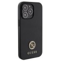 Etui Guess Strass Metal Logo na iPhone 13 Pro 6.1" - czarne Guess