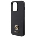 Etui Guess Strass Metal Logo na iPhone 13 Pro 6.1" - czarne Guess