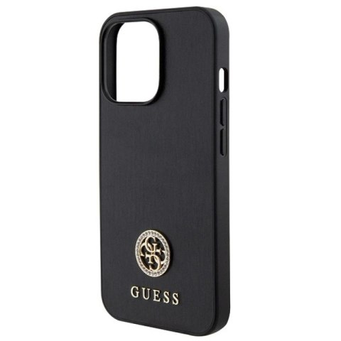 Etui Guess Strass Metal Logo na iPhone 13 Pro 6.1" - czarne Guess