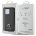 Etui Guess Strass Metal Logo na iPhone 13 Pro 6.1" - czarne Guess