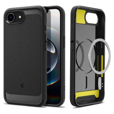 Etui Spigen Rugged Armor MagSafe na iPhone 16e / 17e- czarne Spigen