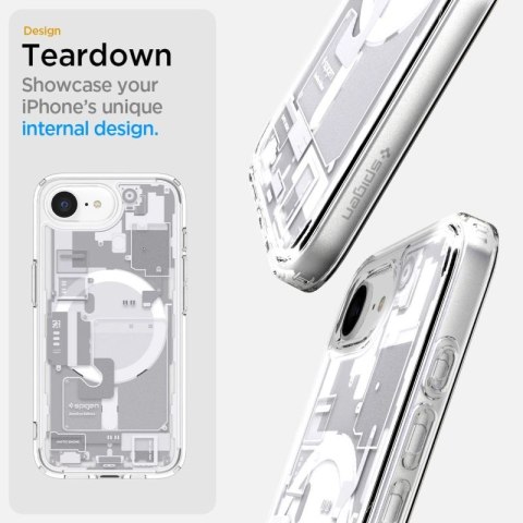 Etui Spigen Ultra Hybrid MagSafe na iPhone 16e / 17e Zero One - białe Spigen
