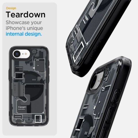 Etui Spigen Ultra Hybrid MagSafe na iPhone 16e / 17e Zero One - czarne Spigen
