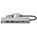 Adapter Tech-Protect HB03 HUB Adapter 5w1 USB-C + USB2.0 + USB3.0 + RJ45 - szary Tech-Protect
