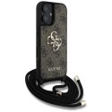 Etui Guess 4G Big Logo Cord Stap Crossbody do iPhone 16 Plus brązowy Guess