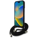 Etui Guess 4G Big Logo Cord Stap Crossbody do iPhone 16 Plus brązowy Guess
