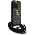 Etui Guess 4G Big Logo Cord Stap Crossbody do iPhone 16 Pro Max brązowy Guess