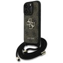 Etui Guess 4G Big Logo Cord Stap Crossbody do iPhone 16 Pro brązowy Guess