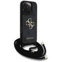 Etui Guess 4G Big Logo Cord Stap Crossbody do iPhone 16 Pro czarny Guess