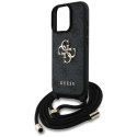 Etui Guess 4G Big Logo Cord Stap Crossbody do iPhone 16 Pro czarny Guess